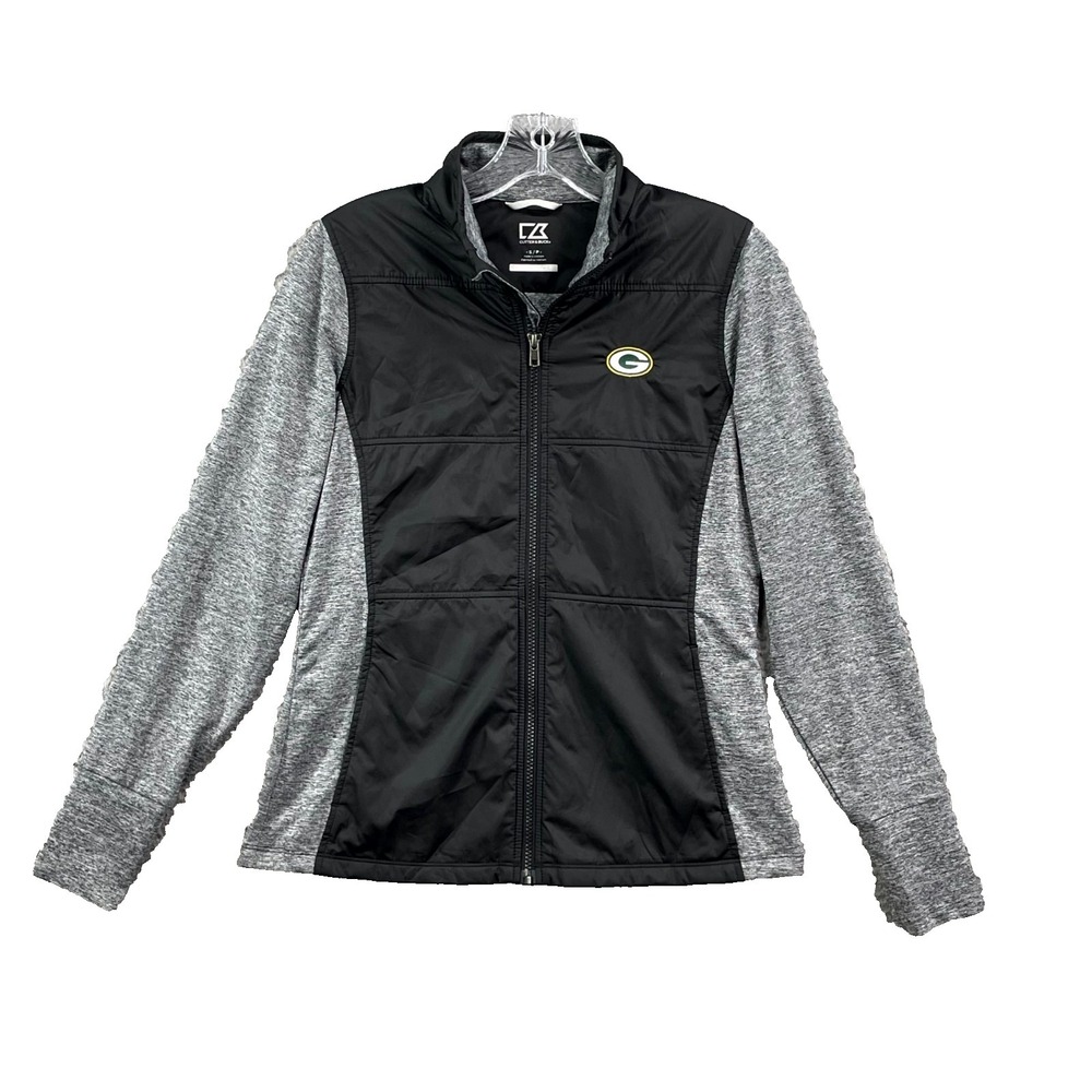 Cutter & Buck Green Bay Packers Jacket Mens Small Full Zip Gorpcore Performance